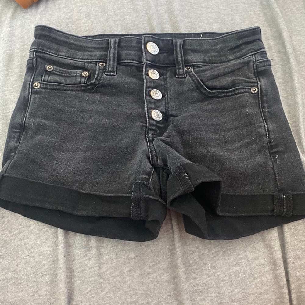 black American Eagle jean shorts